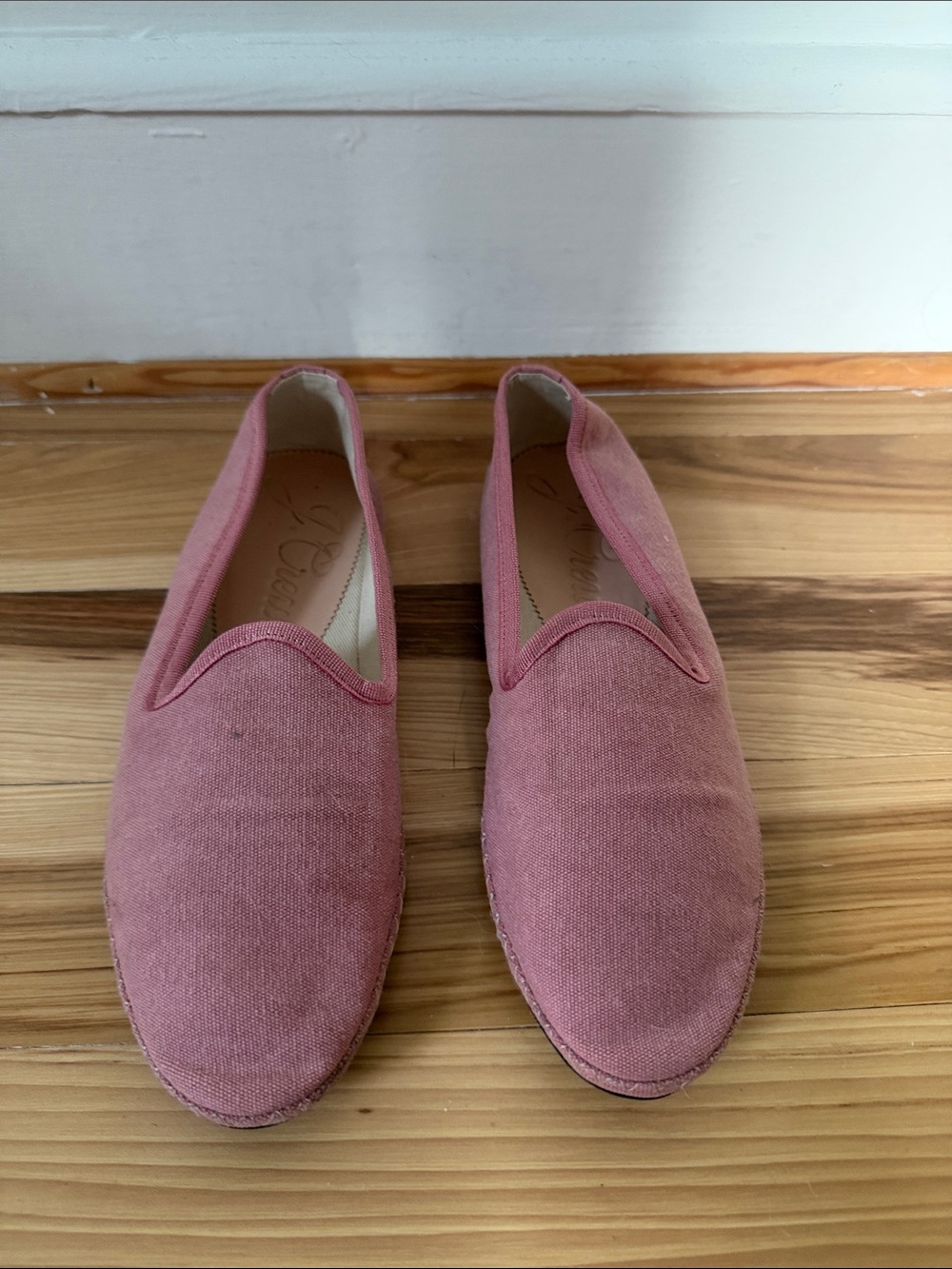 J.Crew Womens Canvas Venetian Loafers in dusty Pink
